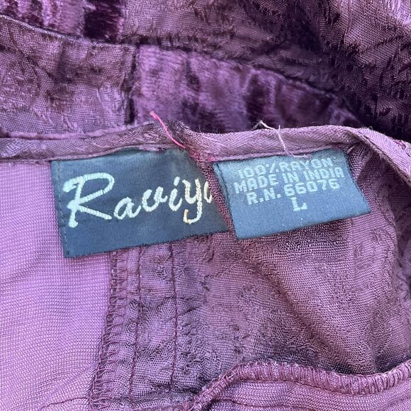 90’s Velvet Dress Purple Goth Maxi Stevie Nicks Y2K Renn Faire Clothing - Picture 5 of 5